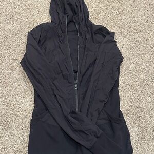 lululemon athletica Black Hooded Bomber Jacket